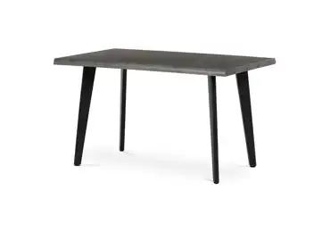 Jídelní stůl FENKALIV 130x80, dekor šedý dub, černý kov