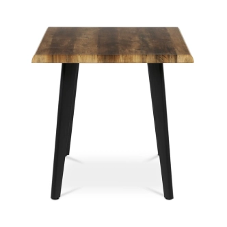 Jídelní stůl FENKALIV 130x80, dekor staré dřevo, černý kov