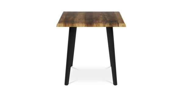 Jídelní stůl FENKALIV 130x80, dekor staré dřevo, černý kov