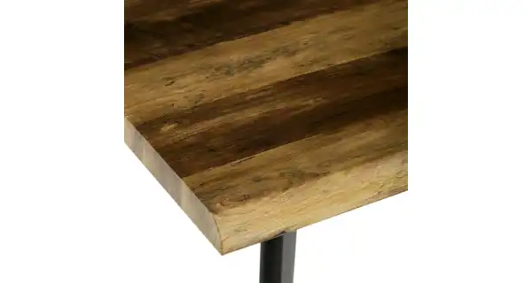 Jídelní stůl FENKALIV 130x80, dekor staré dřevo, černý kov