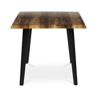 Jídelní stůl FENKALIV 160x90, dekor staré dřevo, černý kov