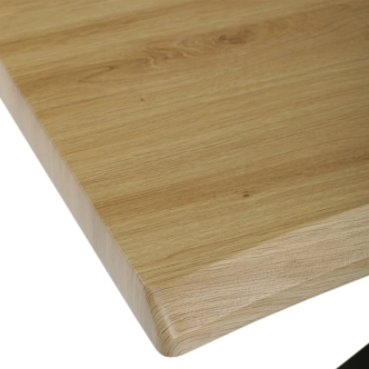 Jídelní stůl GARPONAR 180x90, dekor divoký dub, černý kov