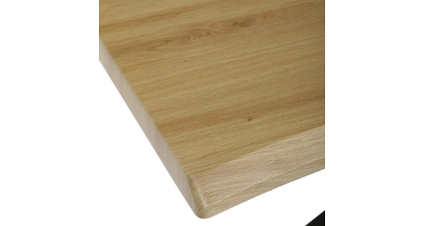 Jídelní stůl GARPONAR 180x90, dekor divoký dub, černý kov