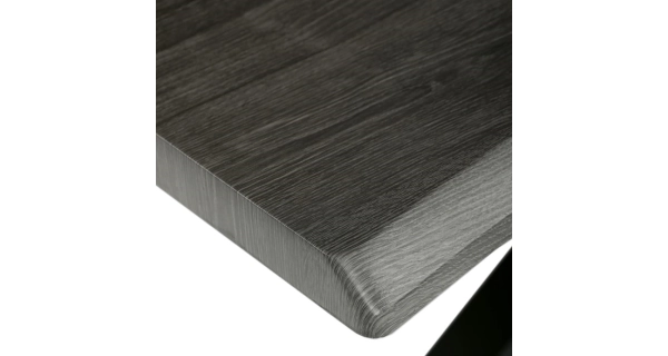 Jídelní stůl GARPONAR 180x90, dekor šedý dub, černý kov