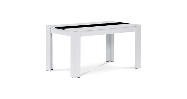 Jídelní stůl GETLIF 138x80 cm, bílý/černý