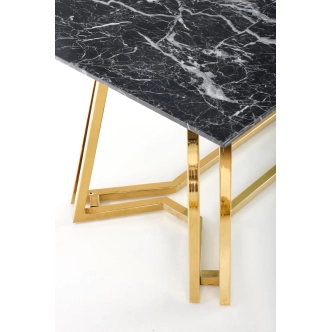 Jídelní stůl JEWEL, černý mramor/zlatá