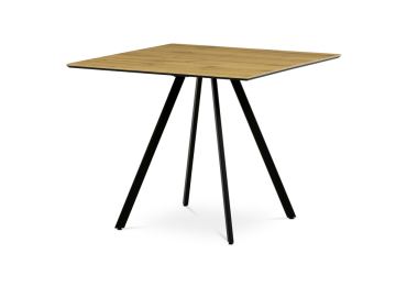 Jídelní stůl JORYOREL, 90x90x76 cm, dub/černá
