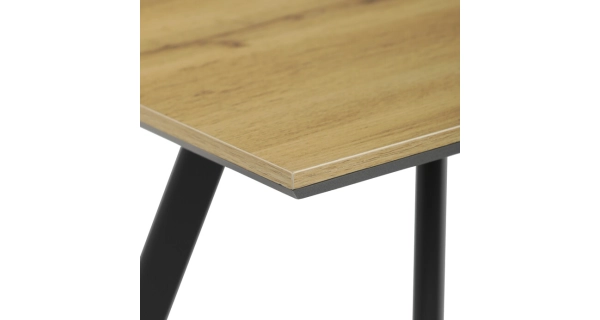 Jídelní stůl JORYOREL, 90x90x76 cm, dub/černá