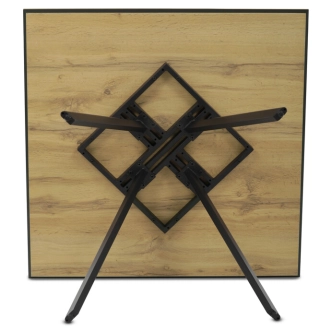 Jídelní stůl JORYOREL, 90x90x76 cm, dub/černá