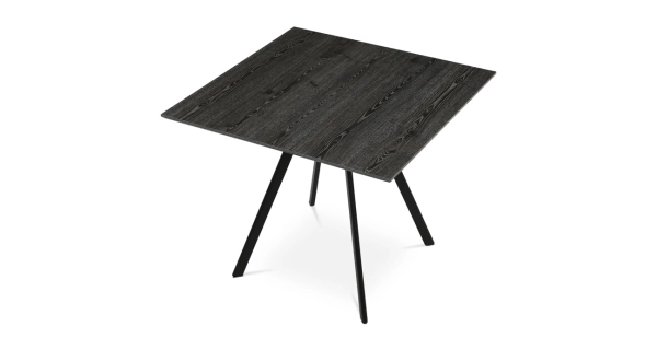 Jídelní stůl JORYOREL, 90x90x76 cm, šedý dub/černá