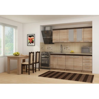 Jídelní stůl JURIEN, dub sonoma, 5 let záruka