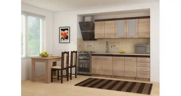 Jídelní stůl JURIEN, dub sonoma, 5 let záruka