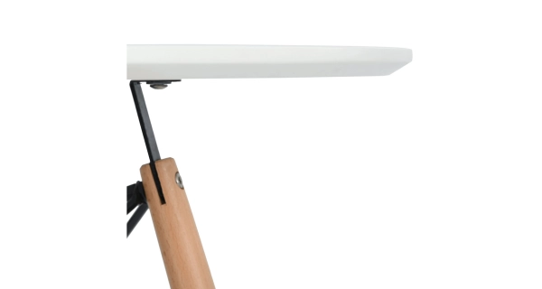 Jídelní stůl LIAM, bílý mat/buk