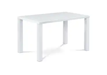Jídelní stůl LIZZIE 120x80 cm, vysoký bílý lesk