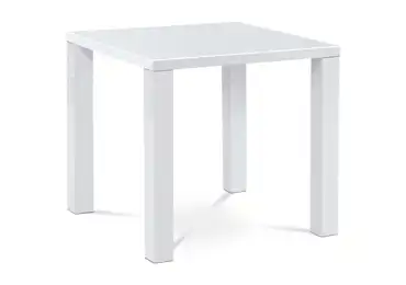 Jídelní stůl LIZZIE 80x80 cm, vysoký bílý lesk