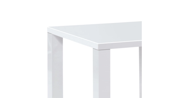 Jídelní stůl LIZZIE 80x80 cm, vysoký bílý lesk