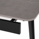 Jídelní stůl LONGAN, šedý mramor/černý matný lak
