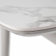 Jídelní stůl MEDININ typ 2, bílý mramor/šedý vysoký lesk