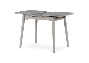 Jídelní stůl MEDININ typ 2, šedý mramor/šedý vysoký lesk