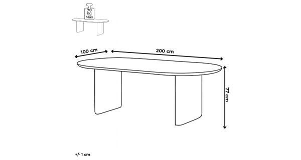 Jídelní stůl MORPONAR 200x100, dub san remo