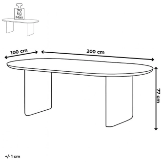 Jídelní stůl MORPONAR 200x100, ořech