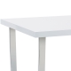 Jídelní stůl NAVOLATO 120x75 cm, bílý lesk/chrom