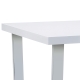 Jídelní stůl NAVOLATO II 150x90 cm, bílý lesk/chrom