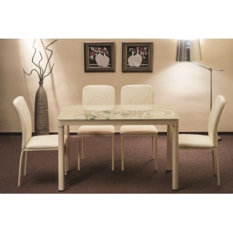 Jídelní stůl NEFON 100x60 cm, krémová 