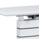 Jídelní stůl NIVALE, vysoký lesk bílý/šedý