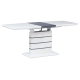 Jídelní stůl NIVALE, vysoký lesk bílý/šedý