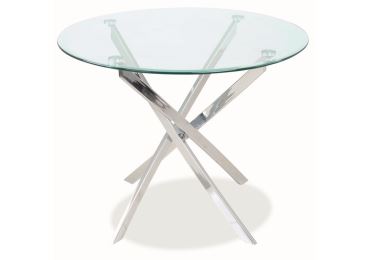 Jídelní stůl PECHUELI, sklo/chrom 