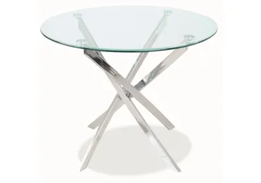 Jídelní stůl PECHUELI, sklo/chrom 