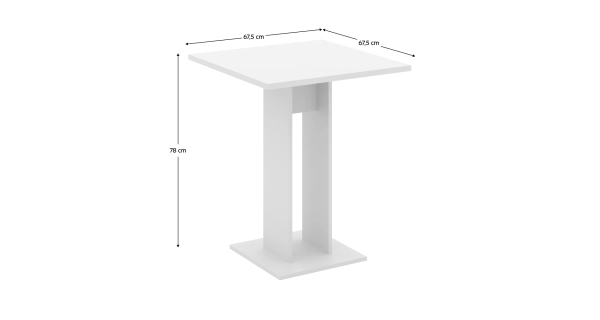 Jídelní stůl POLLON, bílá