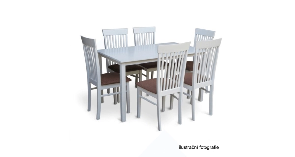 Jídelní stůl PUTIFARKA, bílá, 110 cm