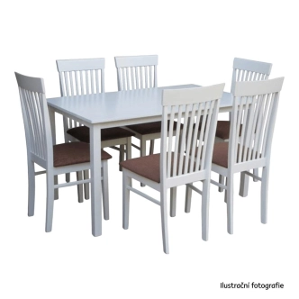 Jídelní stůl PUTIFARKA, bílá, 110 cm