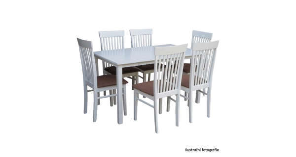 Jídelní stůl PUTIFARKA, bílá, 110 cm