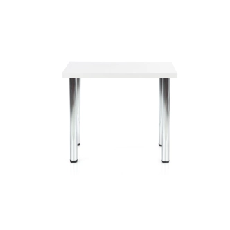 Jídelní stůl PYGMAE 90, bílá/chrom