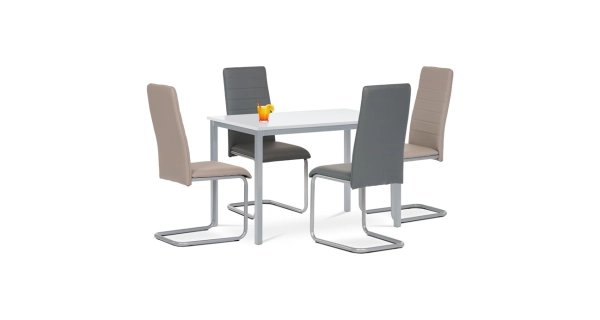 Jídelní stůl ROTES, bílá/šedý lak DOPRODEJ