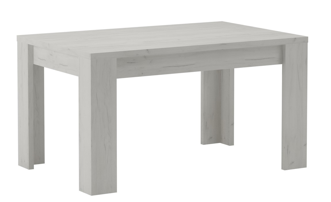 Jídelní stůl rozkládací GIROLAMO 160x90, jasan bílý