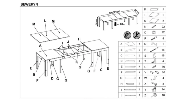 Jídelní stůl rozkládací MANGIATAN, dub sonoma