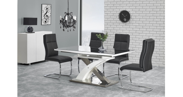 Jídelní stůl rozkládací SAMDOR 2, 160/220x90 cm, černý