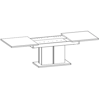 Jídelní stůl SIGOURNEY, bílá/černá