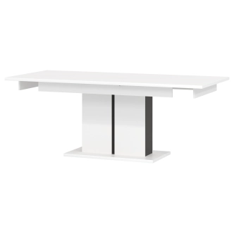 Jídelní stůl SIGOURNEY, bílá/černá