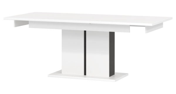 Jídelní stůl SIGOURNEY, bílá/černá