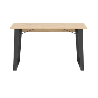 Jídelní stůl SOMONI, dub artisan/černá