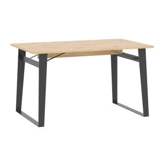 Jídelní stůl SOMONI, dub artisan/černá