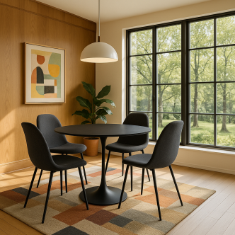 Jídelní stůl TALUIR 100 cm, černá