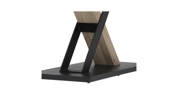 Jídelní stůl TORZORYOR 160x90, dub san remo, černý kov