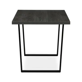 Jídelní stůl VORKALXER, 160x80x76 cm, šedý dub/černá