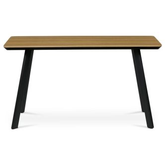 Jídelní stůl ZANVORPON 140x80, dub, černý kov